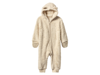 lupilu Baby teddyfleece onesie (Beige, 62/68) - thumbnail