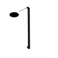 Hardbrass Handgreep Moskou recht ovaal 40x22x842mm. - mat zwart - thumbnail