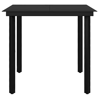 3-delige Tuinset met kussens poly rattan en glas