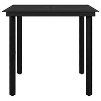 5-delige Tuinset met kussens poly rattan en glas - thumbnail