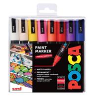 Uni POSCA paintmarker PC-5M, 1,8 - 2,5 mm, etui van 16 stuks in geassorteerde kleuren - thumbnail
