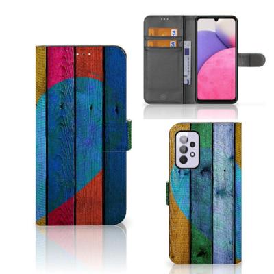 Samsung Galaxy A33 5G | Book Style Case | Wood Heart - Cadeau voor je Vriend