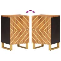 Badkamerkast 38x33,5x58 cm massief mangohout bruin en zwart - thumbnail