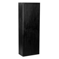 Tower Living Wandkast 'Tenna' Mangohout, 220 x 80cm, kleur Zwart - thumbnail