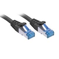 LINDY 47412 RJ45 Netwerkkabel, patchkabel CAT 6A S/FTP 1.00 m Zwart Vergulde steekcontacten 1 stuk(s) - thumbnail