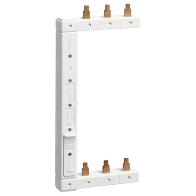 Hager KCL363L Hager KCL363L faserail 3-polig 2 rijen 125 mm links verticaal Phase busbar Bruin, Blauw 3-polig 1 stuk(s)