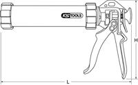 Handpatroonpistool 310 ml, 340 mm KS Tools 980.1000 - thumbnail