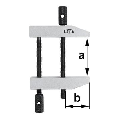 Bessey PA70 Parallelle schroefklem Spanbreedte (max.):70 mm Afmeting, lengte: 175 mm Afm. werkbereik:43 mm