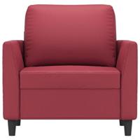 Fauteuil 60 cm kunstleer wijnrood - thumbnail