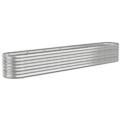 VidaXL Plantenbak 260x40x36 cm gepoedercoat staal zilverkleurig