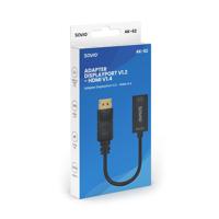 Savio Adapter DisplayPort (M) v1.2 - HDMI A (F) v1.4, 4K, AK-62 - thumbnail
