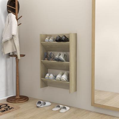 VidaXL Wandschoenenkast 60x18x90 cm spaanplaat sonoma eikenkleurig VidaXL Wandschoenenkast 60x18x90 cm spaanplaat sonoma eikenkleurig