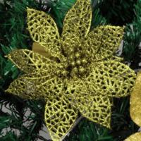 10 stuks 15cm simulatie holle kunstmatige bloem kinderen Birthday Party decoratie Nieuwjaar Christmas decor (groen) - thumbnail