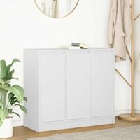 Dressoir 85x34x76 cm bewerkt hout wit - thumbnail