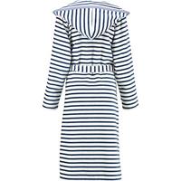 Cawö Cawö Dames Badjas met Capuchon 6596 Navy 46 - thumbnail