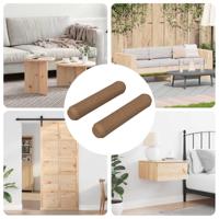 Houten Dowels 2 pcs Bruin 8 x 35 mm Massief hout - thumbnail