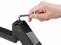 Equip 650134 triple monitorarm Zwart - thumbnail