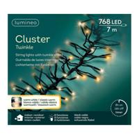 Led cluster 7 meter 768 LED zwart/warm wit/klassiek warm Lumineo - Lumineo - thumbnail