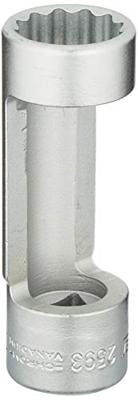 HAZET Schokdemperdopsleutel 2593-21 · 1/2 inch (12,5 mm) vierkant hol · Buitentwaalfkant profiel · SW 21 mm HAZET Schokdemperdopsleutel 2593-21 · 1/2 inch (12,5 mm) vierkant hol · Buitentwaalfkant profiel · SW 21 mm