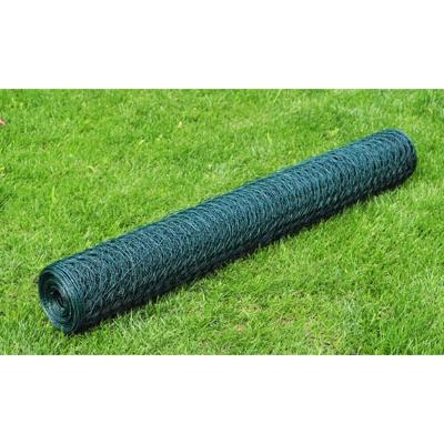 VidaXL Kippengaas 25x0,5 m met pvc coating groen VidaXL Kippengaas 25x0,5 m met pvc coating groen