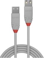 LINDY 36715 5 m USB 2.0 type A verlengkabel, antraciet Line, grijs, antraciet - thumbnail