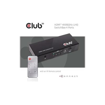 Club 3D HDMI 2.0 UHD Switchbox 4 ports adapter