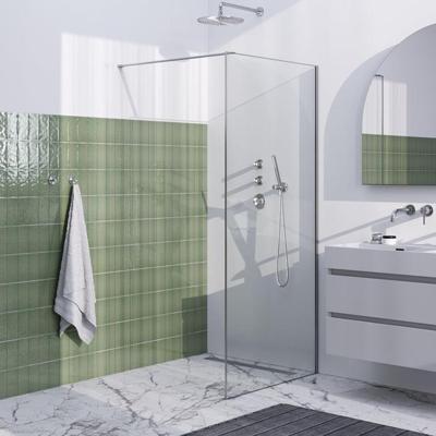 BRAUER Brushed Frame Inloopdouche helder glas met frame 90x200cm - geborsteld RVS GS-ILMP1H90200NG