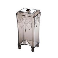 2 PC'S Desktop katoen pad opbergdoos kunststof transparante doos (grijs) - thumbnail