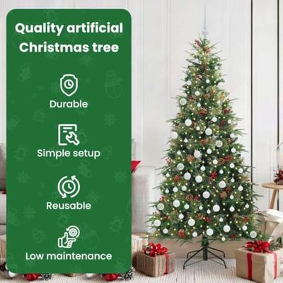 VidaXL Kunstmatige inklapbare kerstboom groen 180 cm pe en pvc VidaXL Kunstmatige inklapbare kerstboom groen 180 cm pe en pvc