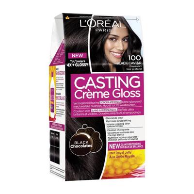 L'Oréal Paris Casting Crème Gloss 100 Black Caviar- Diep Zwart