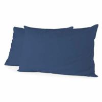 LOVELY HOME Set van 2 kussenslopen - 85 x 185 cm - 100% katoen - Blauw - thumbnail