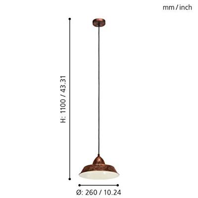 Eglo HanglampAuckland Bronsbruin - 49243