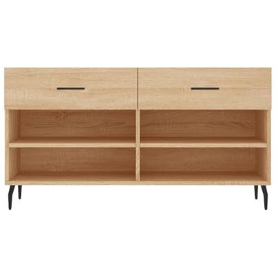 Schoenenbank 102x35x55 cm bewerkt hout sonoma eikenkleurig Schoenenbank 102x35x55 cm bewerkt hout sonoma eikenkleurig