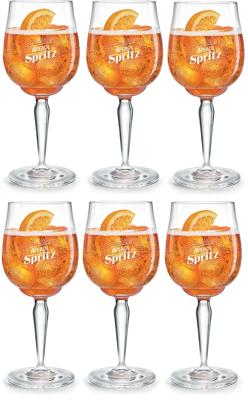 Aperol Spritz Glazen - 450 ml - Officieel Glas - 6 stuks
