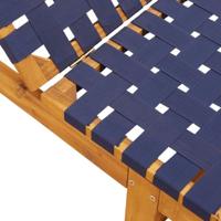 Ligbed massief acaciahout en stof donkerblauw - thumbnail