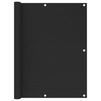 VidaXL Balkonscherm 120x600 cm hdpe zwart - thumbnail