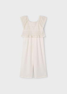 Mayoral Zomer jumpsuit meisjes - bone wit