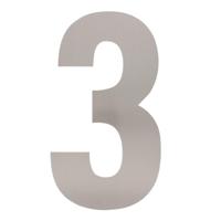 Intersteel Huisnummer 3 XXL hoogte 50 cm geborsteld RVS - thumbnail