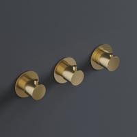 Douchethermostaat Hotbath Cobber Inbouw Met 2 Stopkranen Geborsteld Messing (excl. inbouwdeel) Living Colours - thumbnail