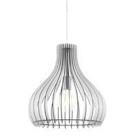 Eglo HanglampTindori 38cm wit hout - 96257 - thumbnail