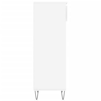 Schoenenkast 40x36x105 cm bewerkt hout hoogglans wit