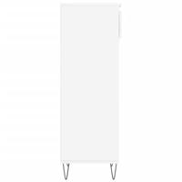 Schoenenkast 40x36x105 cm bewerkt hout hoogglans wit - thumbnail