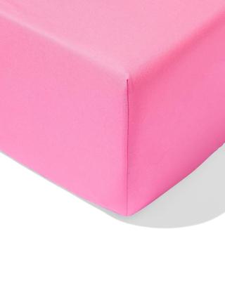 HEMA Hoeslaken 80x200cm zacht katoen felroze (felroze)
