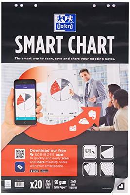 Flipoverpapier Oxford smart 650x980mm ruit 90 gram 20 vel | 3 stuks