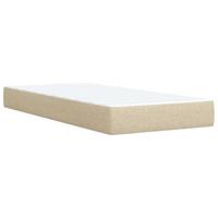 Boxspring met matras stof crèmekleurig 80x200 cm - thumbnail