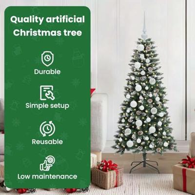 Kunstkerstboom met 150 LED Groen 120 cm PVC en Plastic en Staal