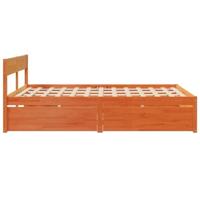 Bedframe zonder matras massief grenenhout wasbruin 160x200 cm - thumbnail