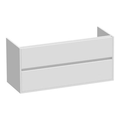 Brauer Adore - Onderkast - 120 cm - met 2 Softclose Lades Greeploos en 1 Sifon Uitsparing - Mat Wit