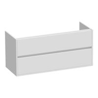 Brauer Adore - Onderkast - 120 cm - met 2 Softclose Lades Greeploos en 1 Sifon Uitsparing - Mat Wit - thumbnail