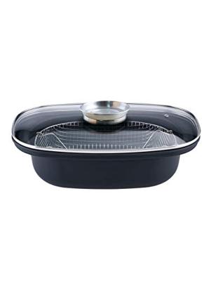 GSW Cocotte met frituurmand en deksel - 40 x 25 cm - Koolstofstaal - Alle warmtebronnen inclusief inductie